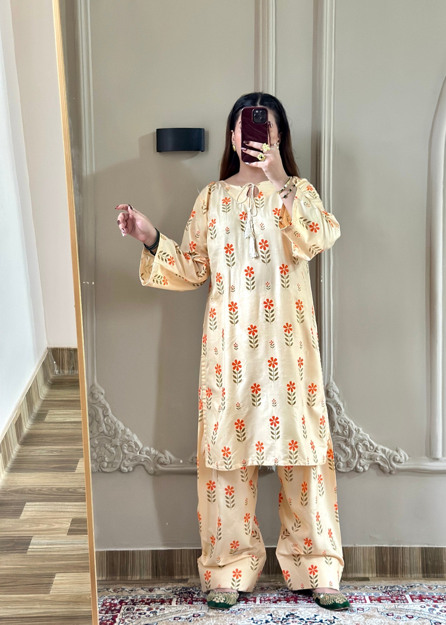arabic lawn Co Ord Sets in Cream