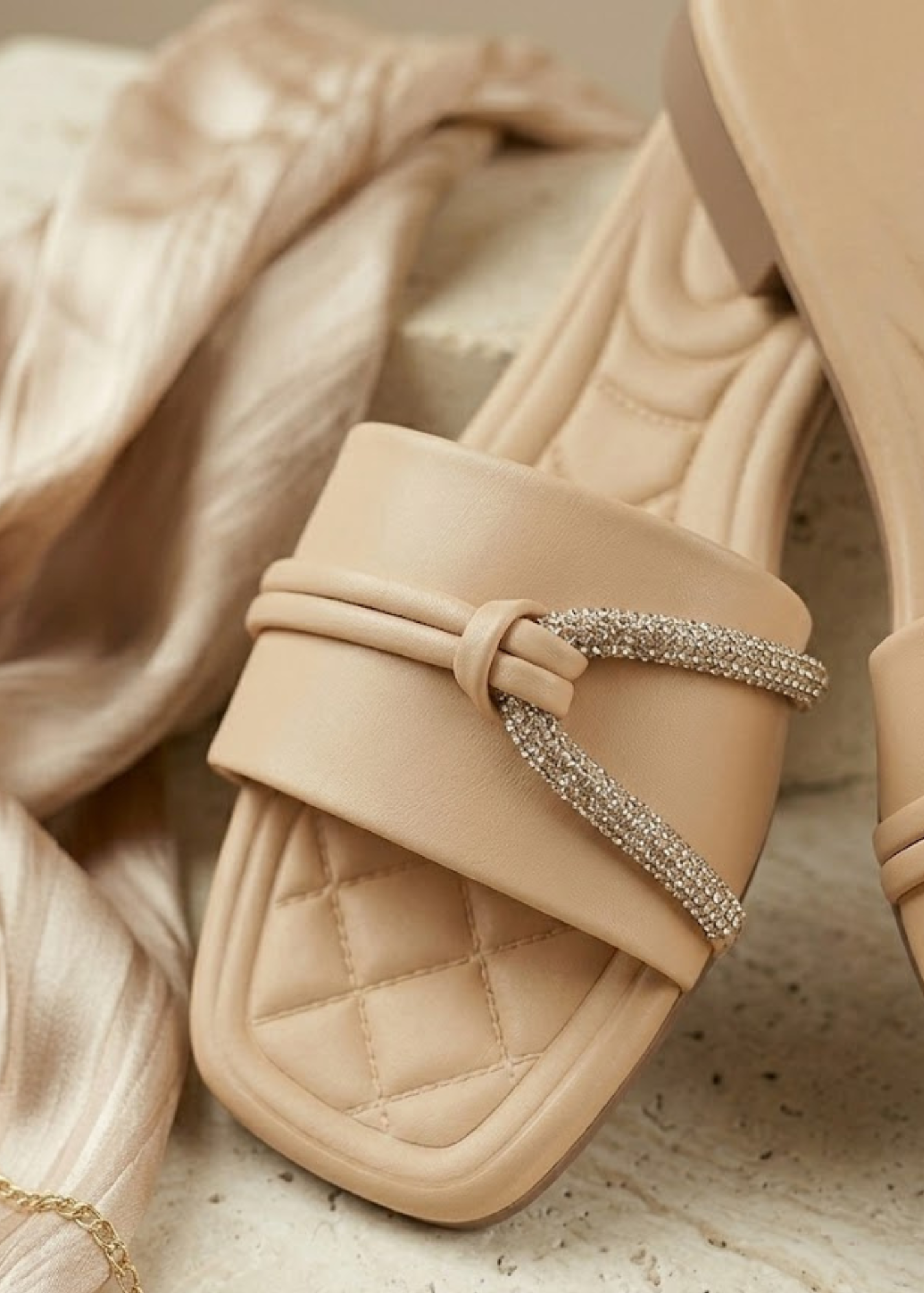 Slides in Beige by - High Quality Women Slides OQN2454