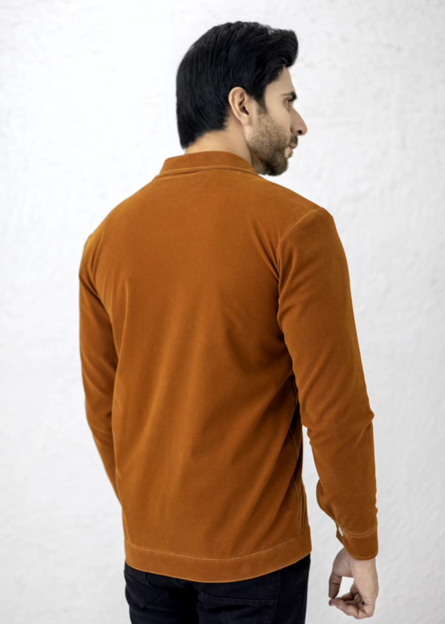 suede leather Jacket in Brown