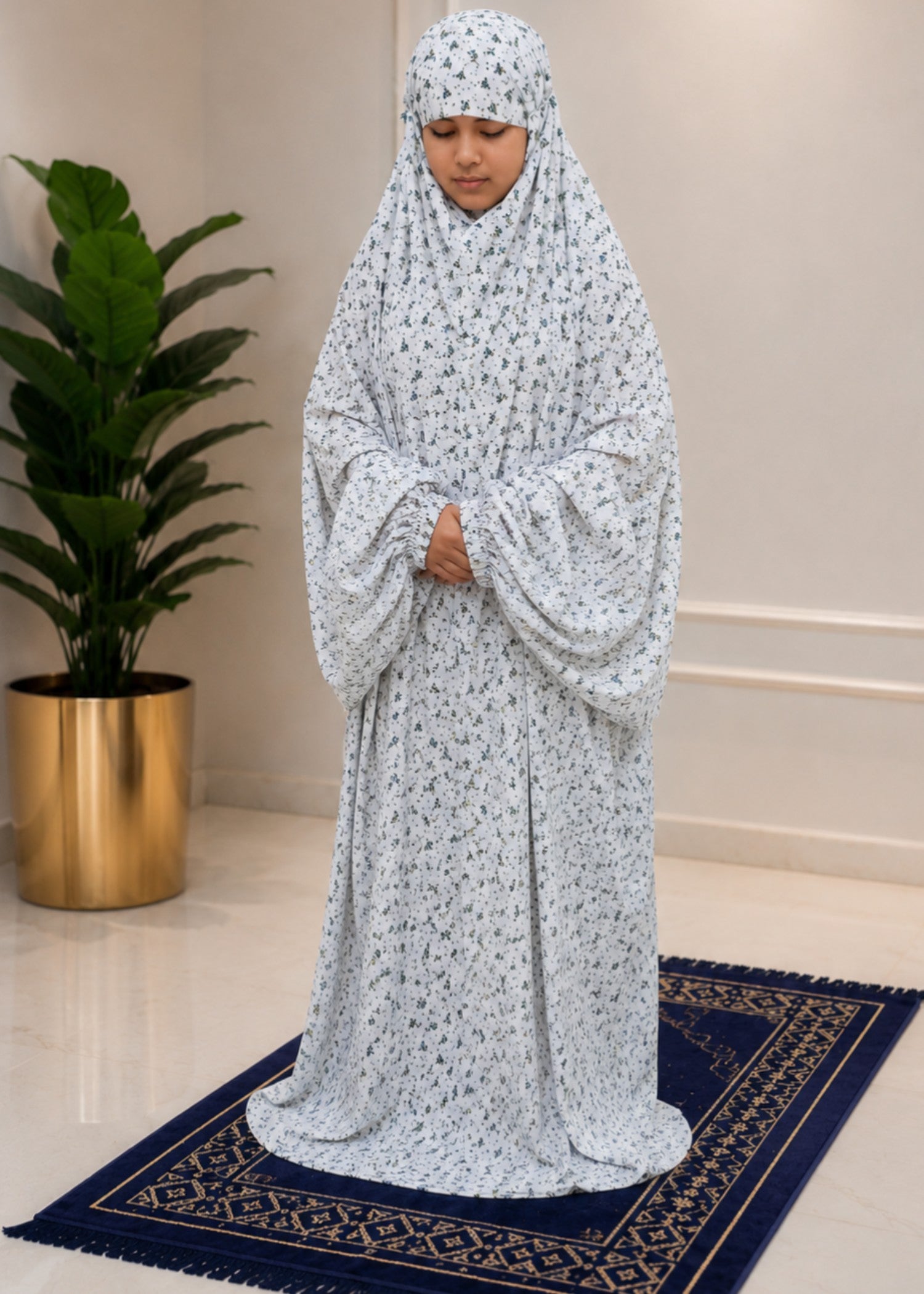 cotton Chaddar in White