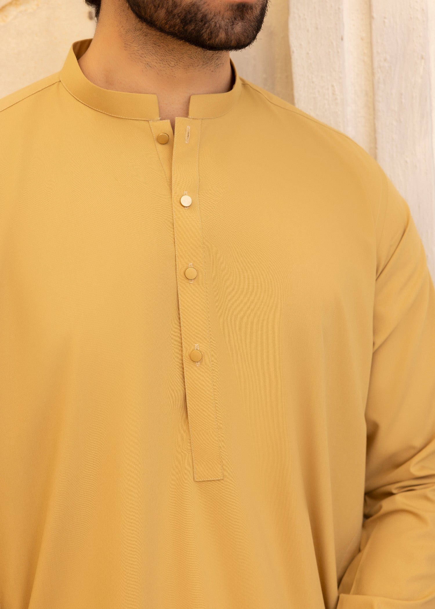 wash & wear Shalwar Kameez in Mustard by Black Pearl