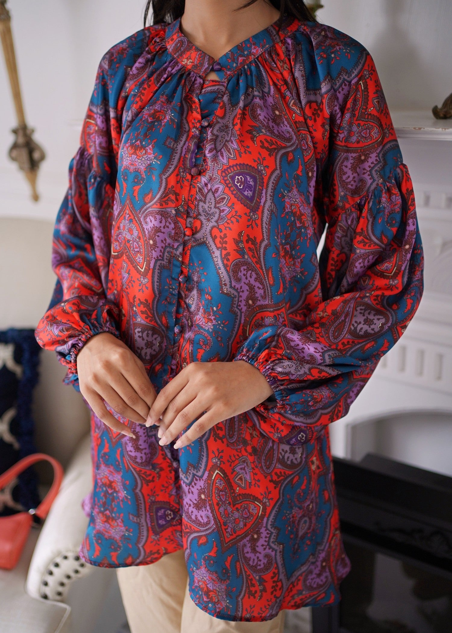 silk Tunic in Multi