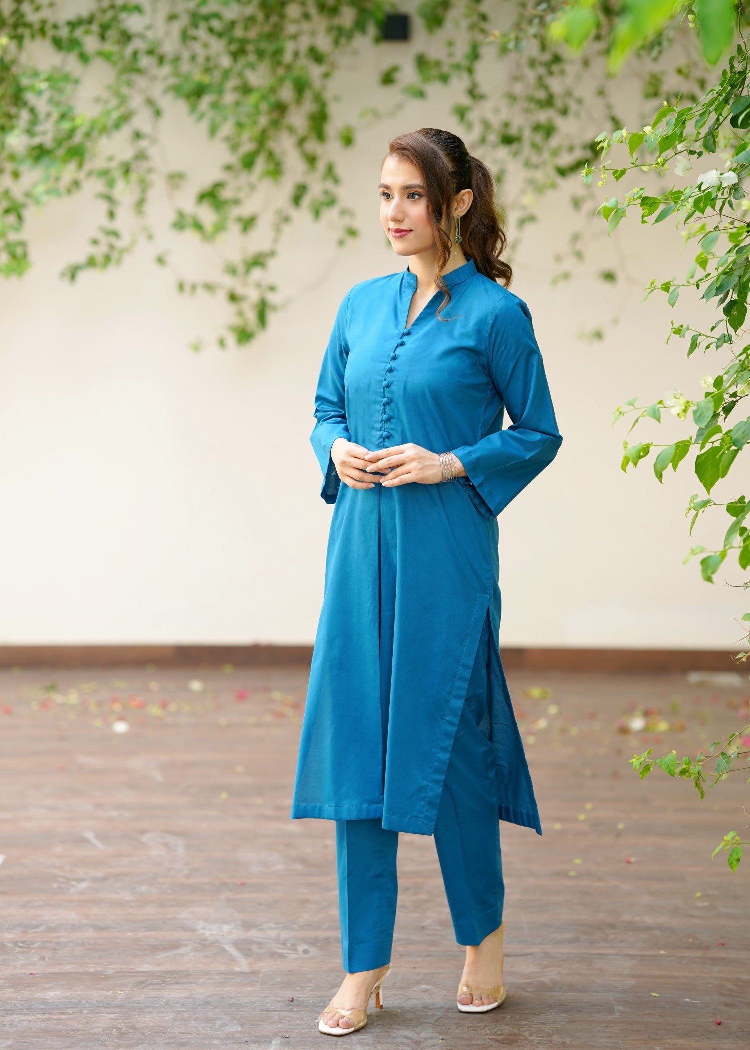 lawn Co Ord Sets in Sapphire blue
