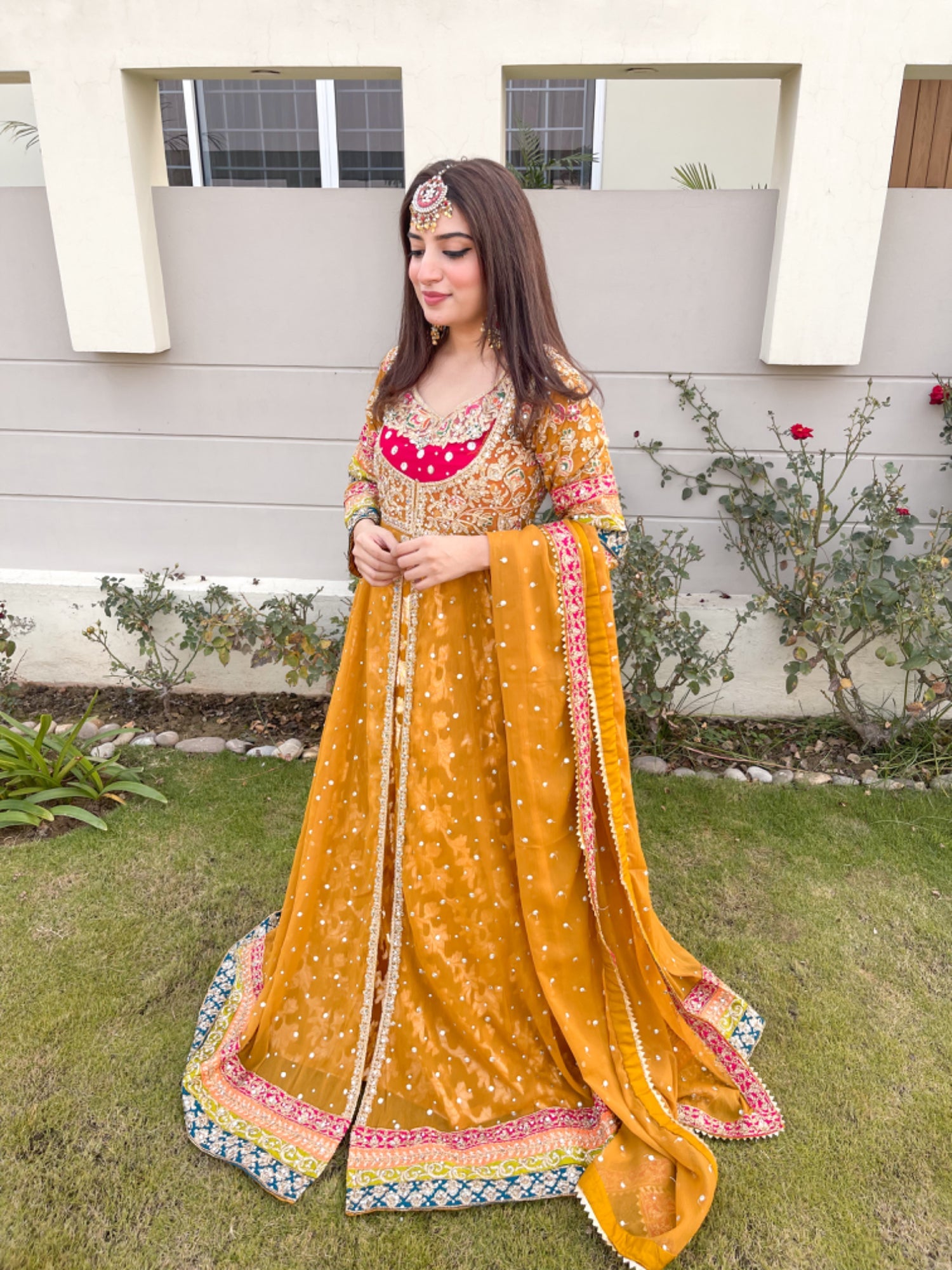 chiffon Maxi in Golden orange