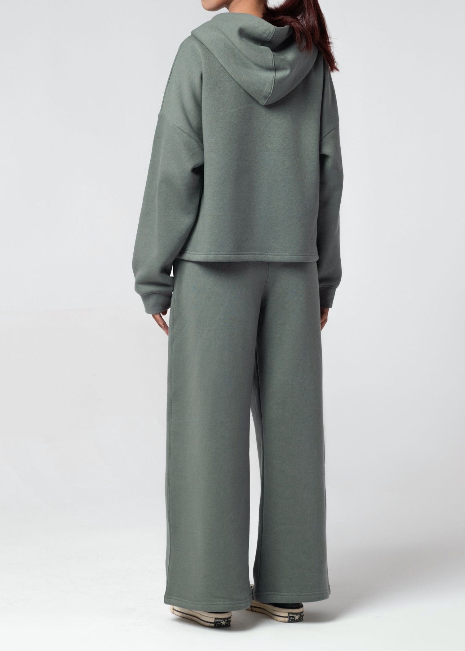 fleece Co Ord Sets in Moss green