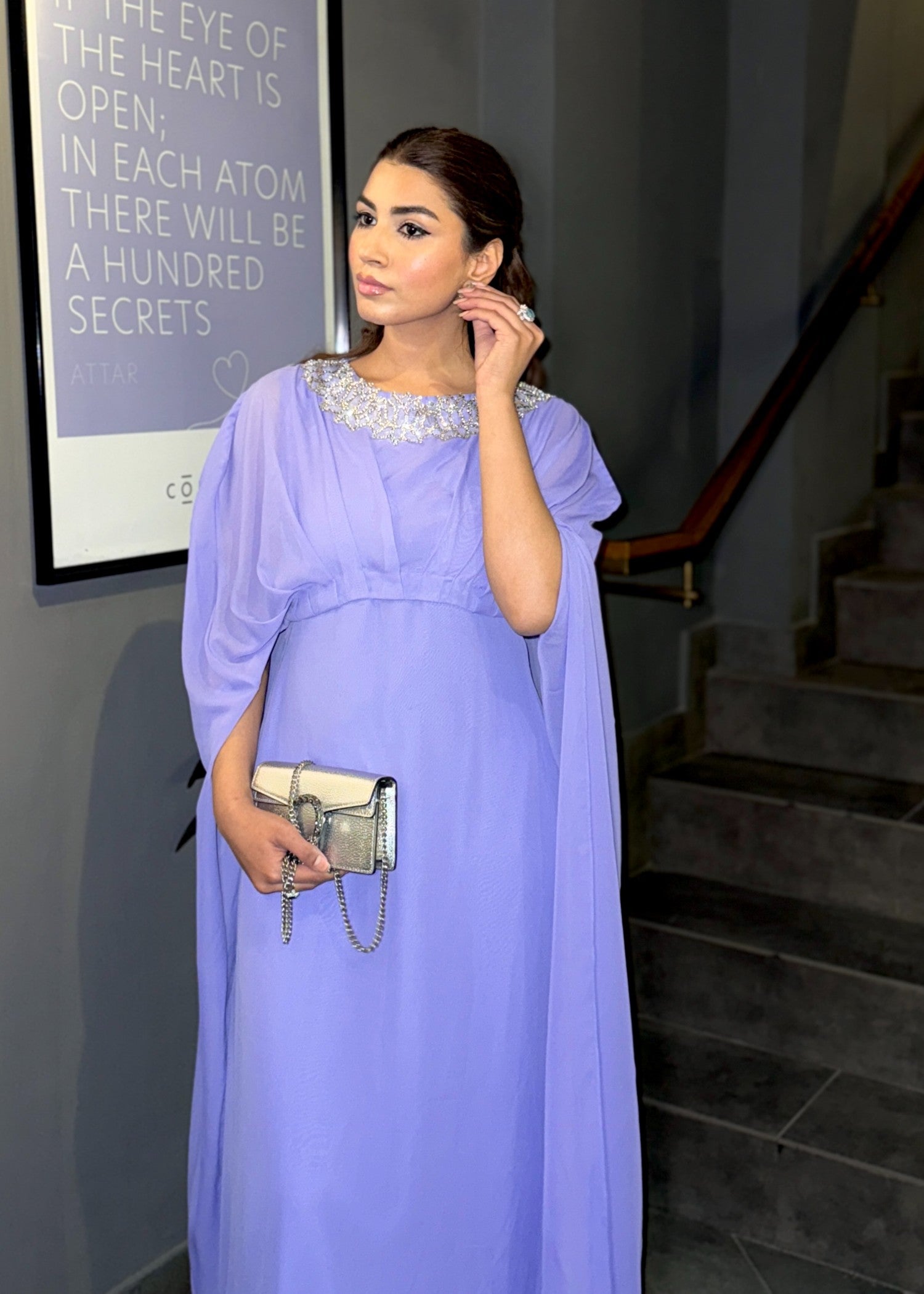 chiffon Dress in Lilac
