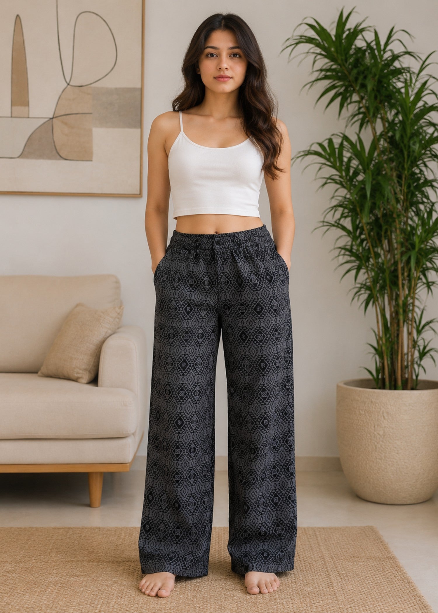 cotton Jeans in Black
