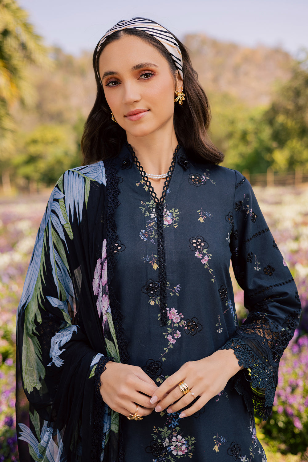 Shezlin Chikankari Eid Edit Lawn – LIYANA (AV-07)