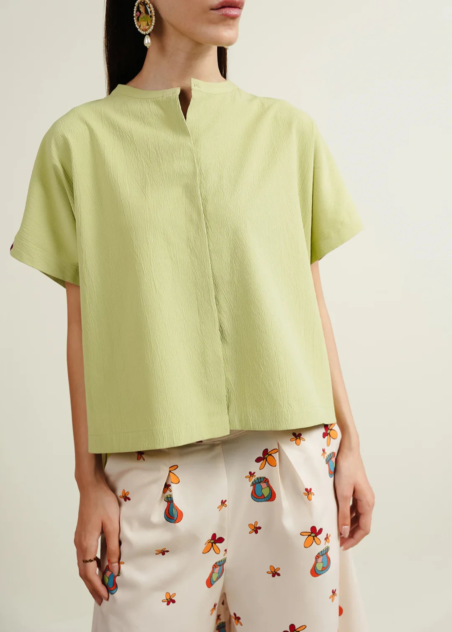 crepe Top in Sage green