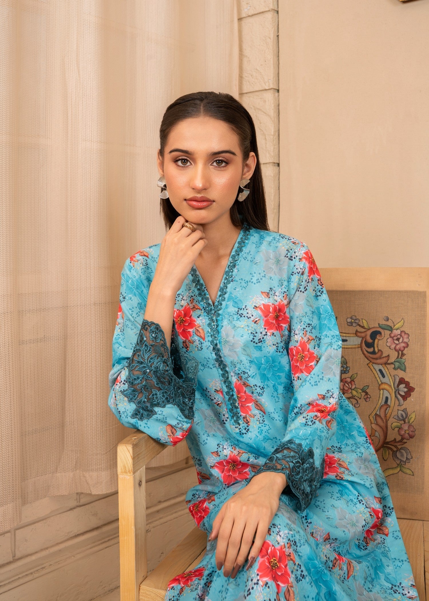 cambric Co Ord Sets in Aquamarine