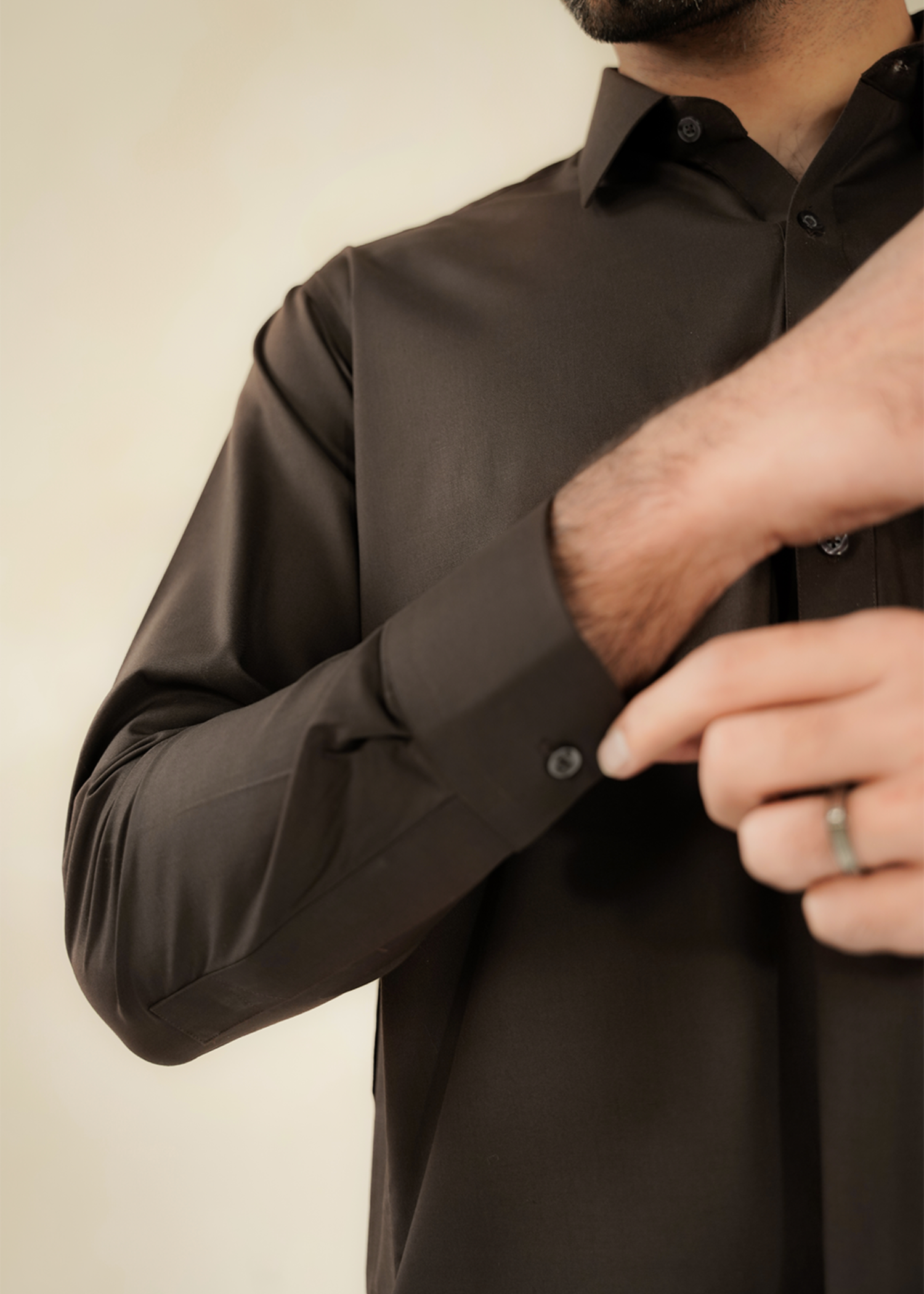 wash & wear Shalwar Kameez in Coffee brown