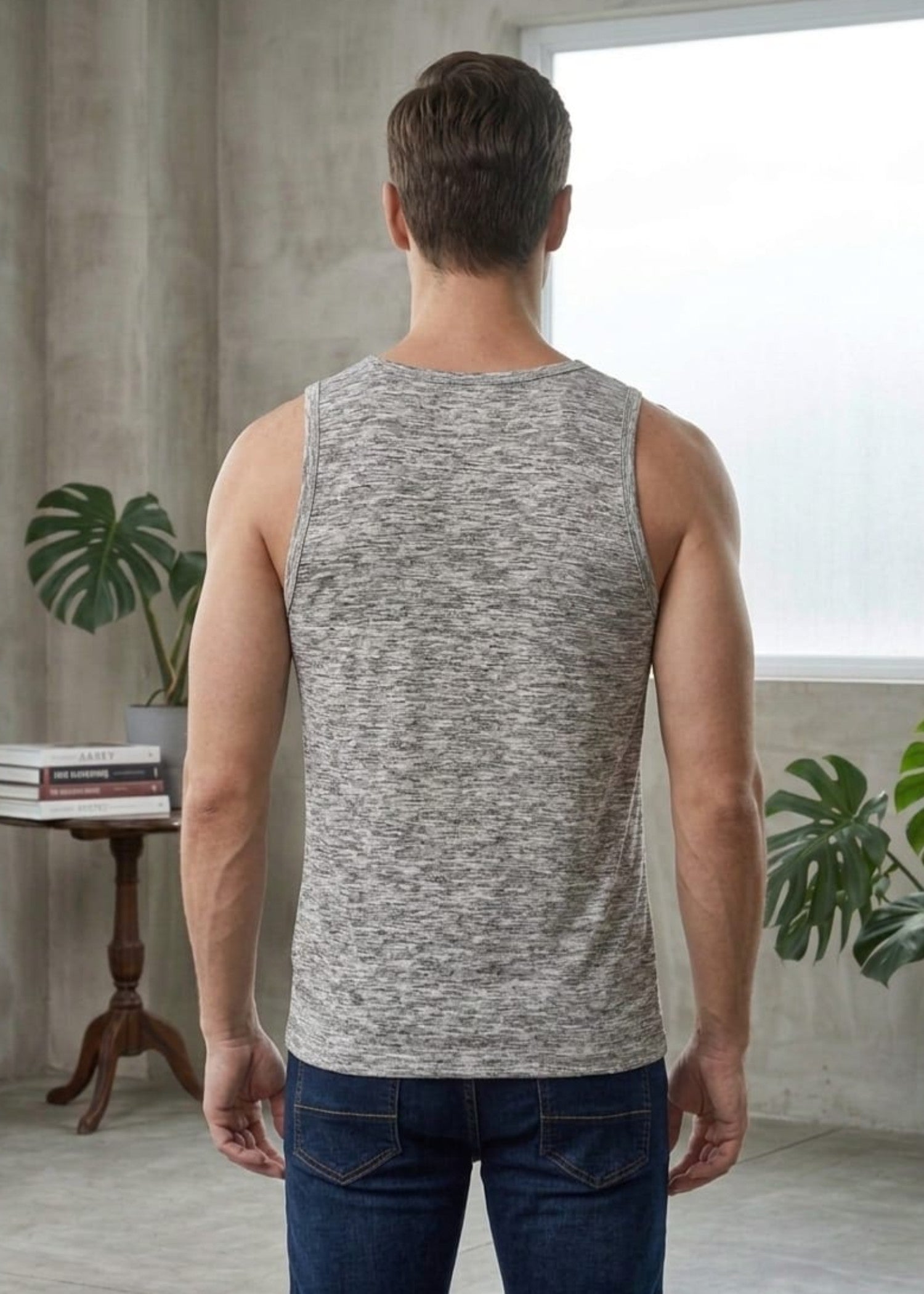 cotton Tank Top in Ash grey