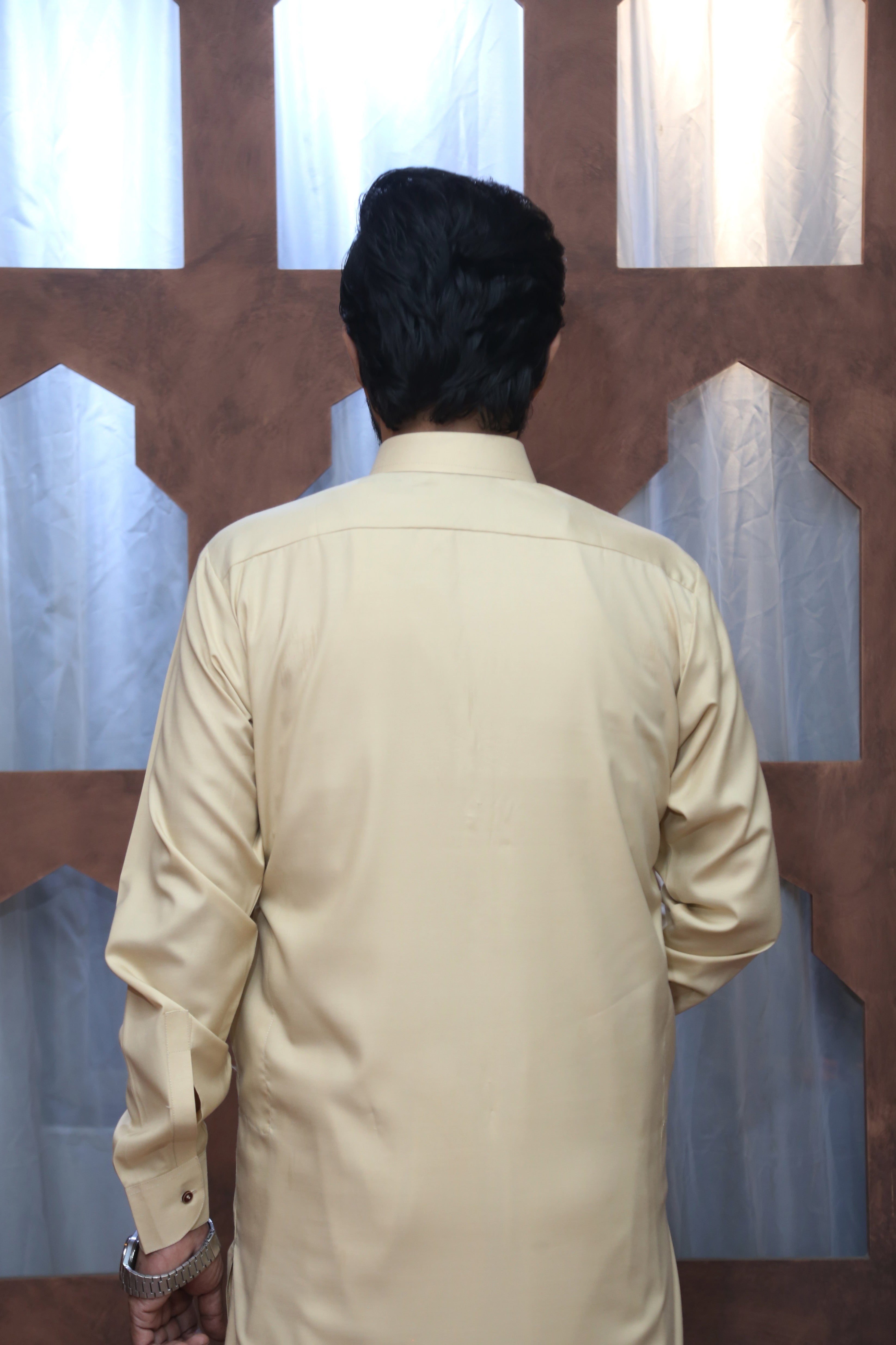 wash & wear Waistcoat in Beige
