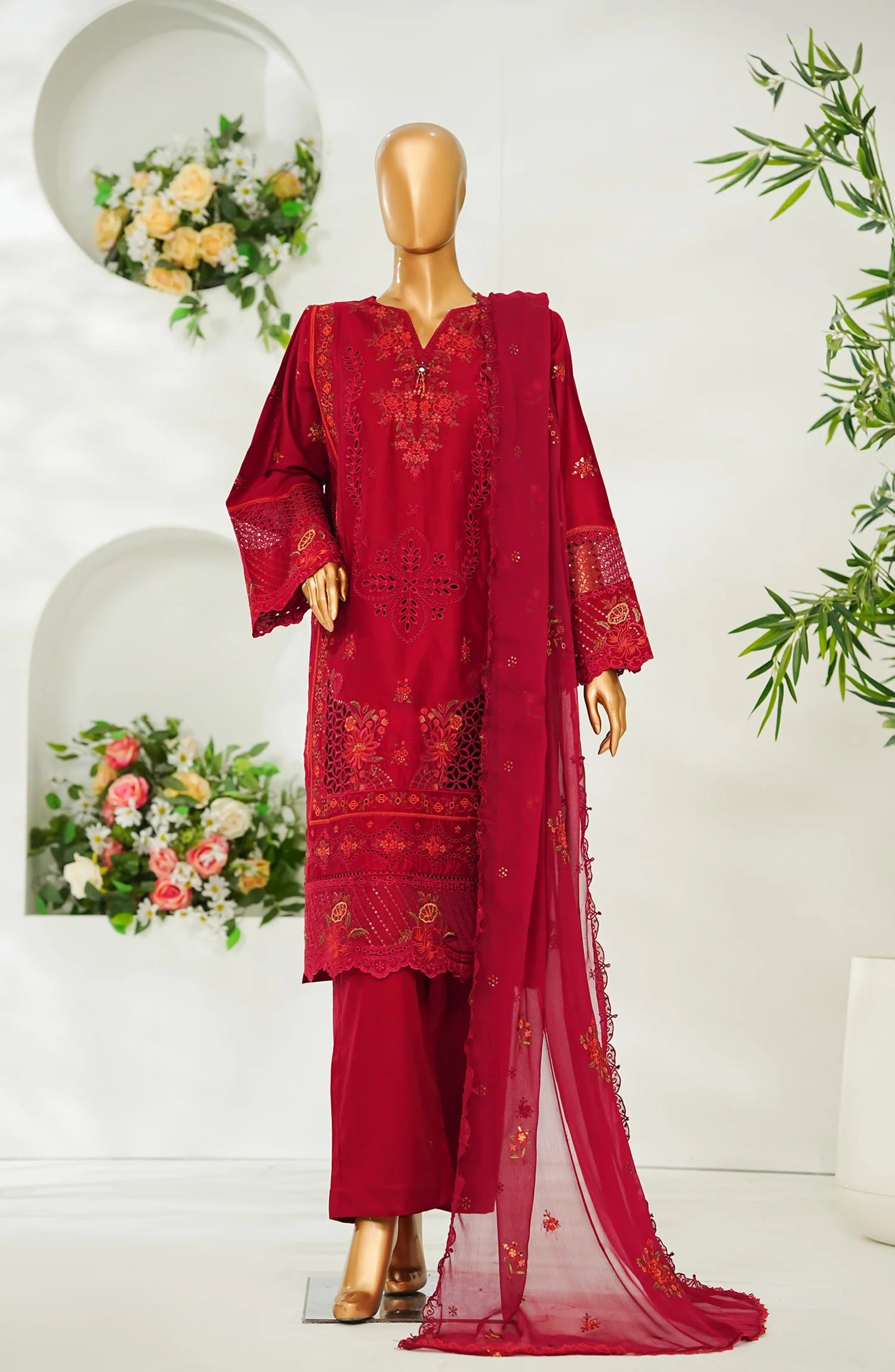 Stitched Luxury Lawn D- 2