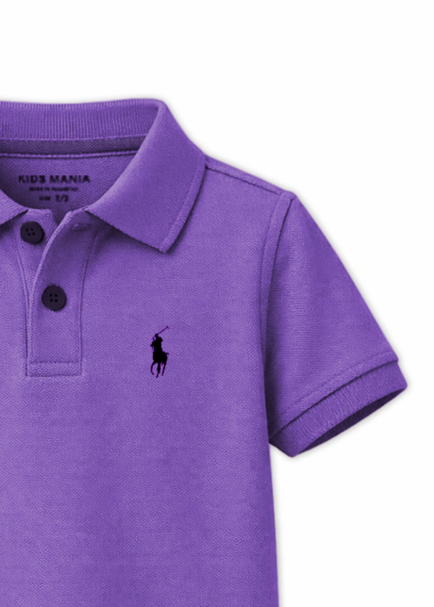 cotton Polo Shirt in Purple
