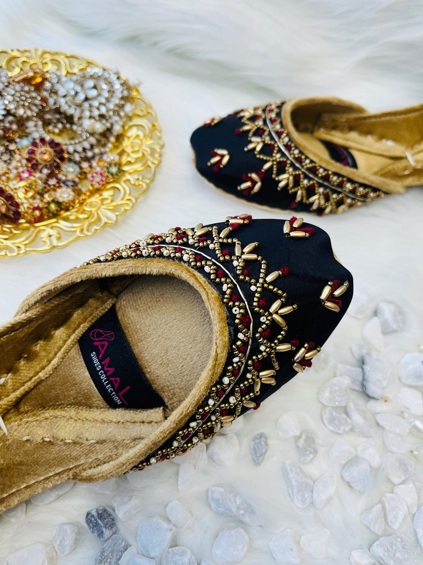 Khussa in Black by - High Quality Women Khussa JXV8030