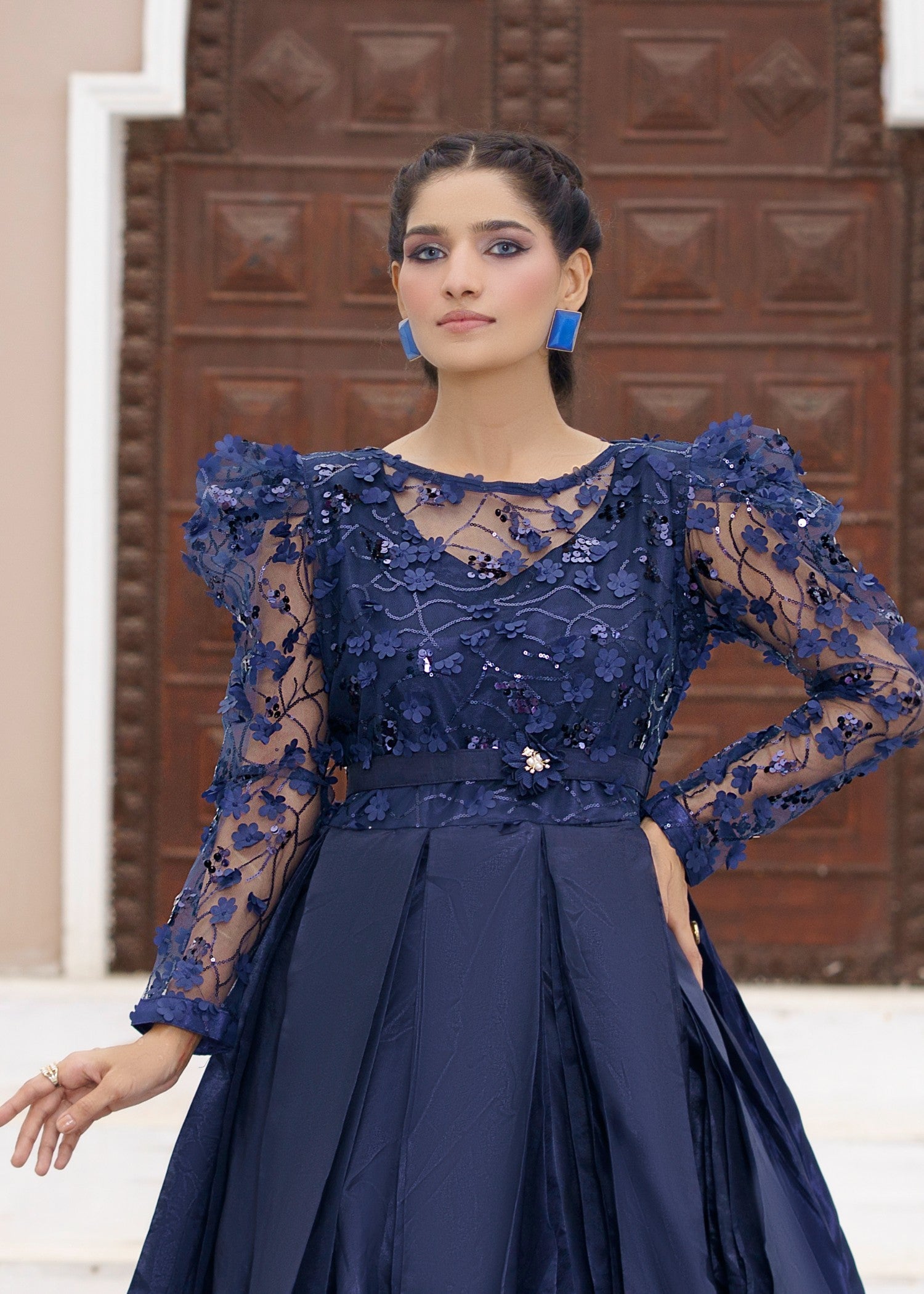 net Maxi in Navy blue