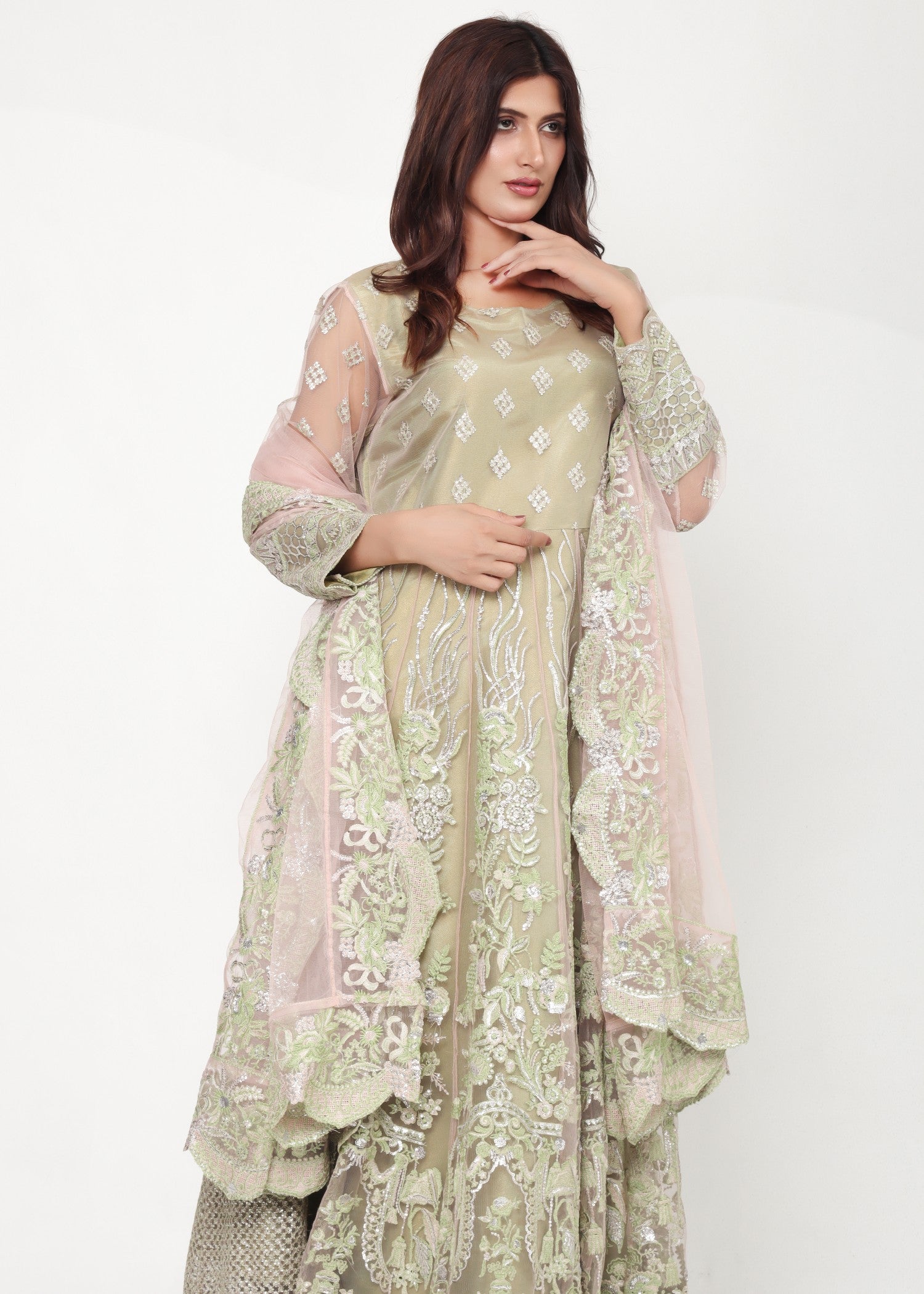 french net Maxi in Pistachio green