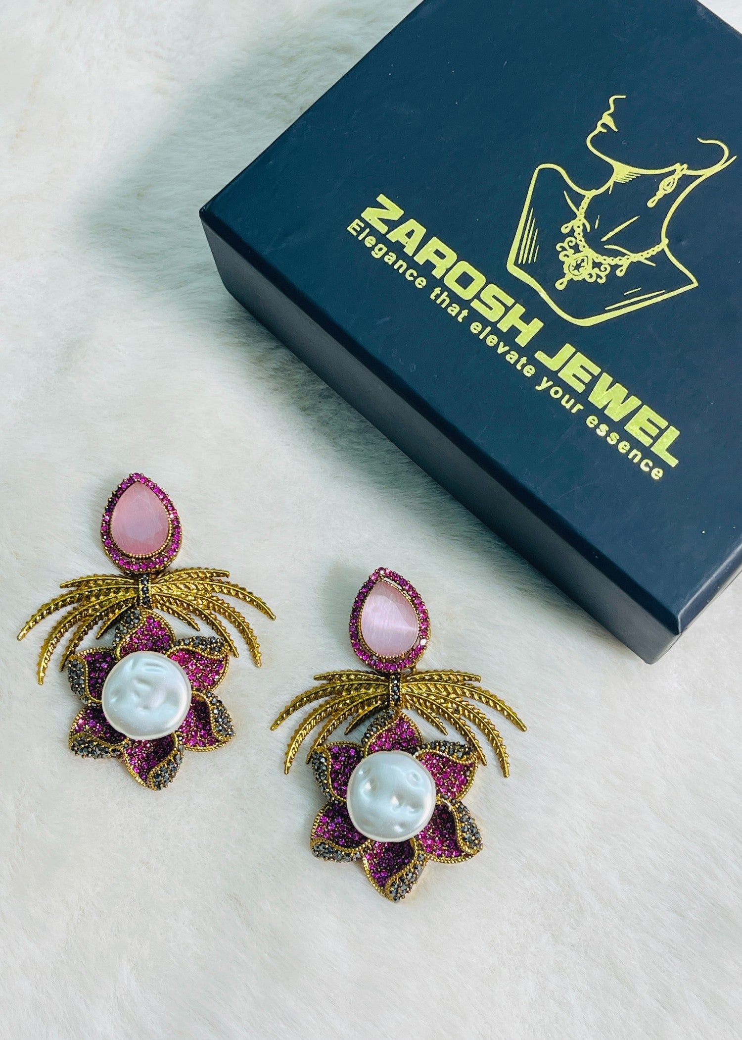 Earrings in Fuchsia Color by - Trendy Women Earrings WHS5719