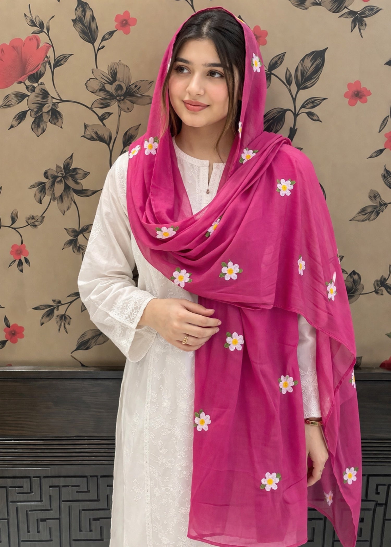Scarf in Lusty gallant Color by - Trendy Women Scarf ATA3388
