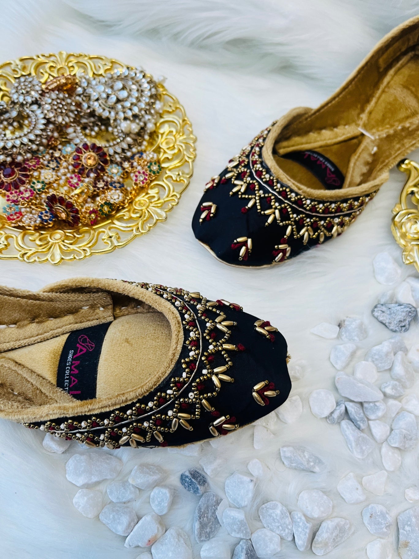 Khussa in Black by - High Quality Women Khussa JXV8030