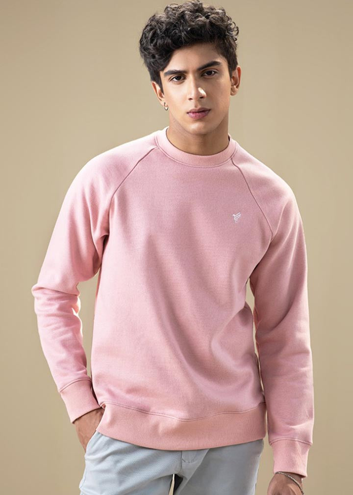 cotton Sweatshirt in Pink