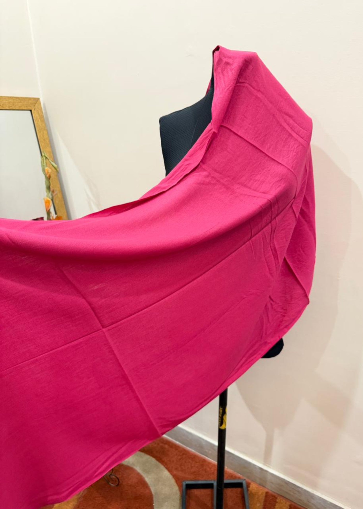 cashmere wool Hijab in Hot pink