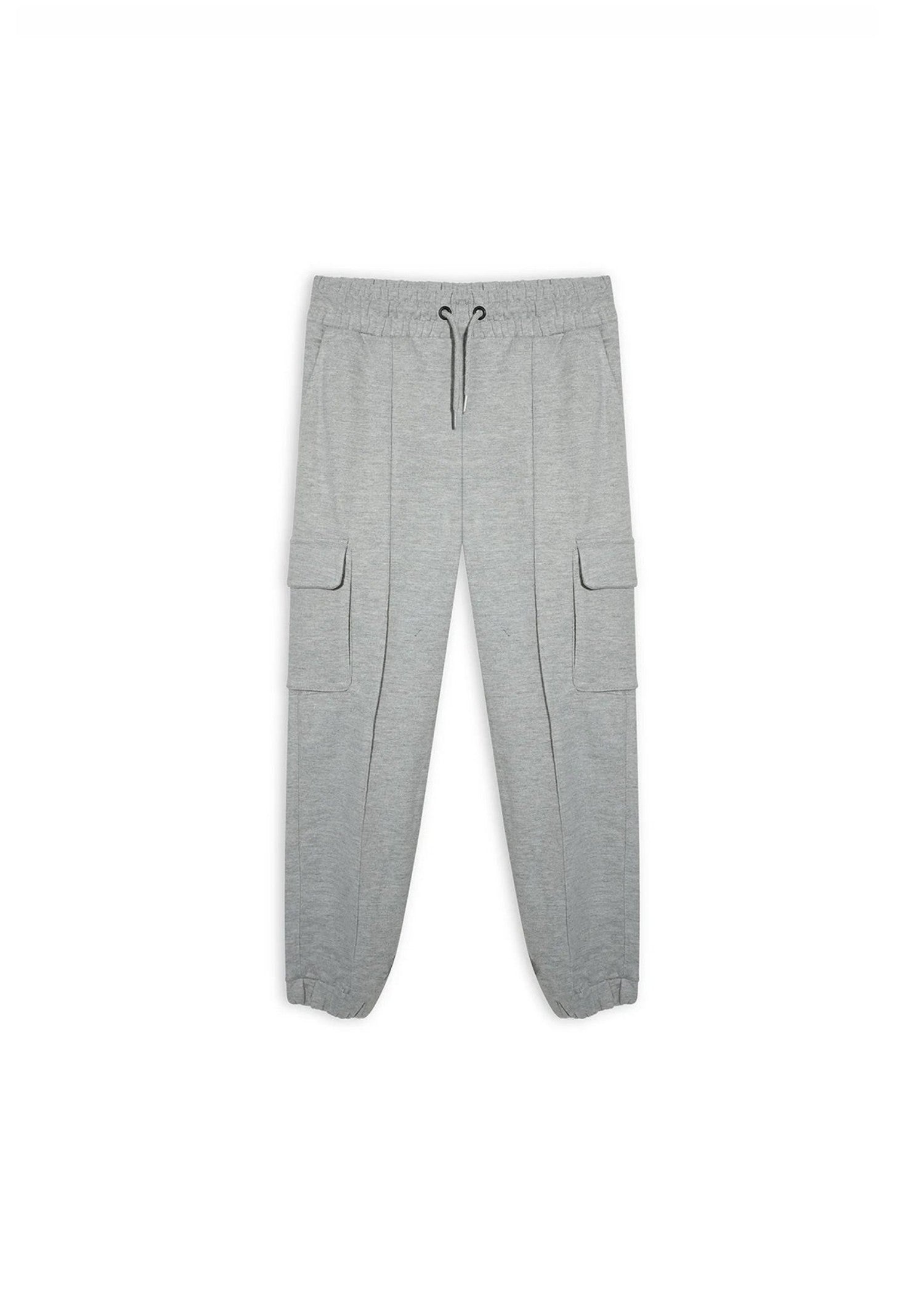 poly viscose Trousers in Grey