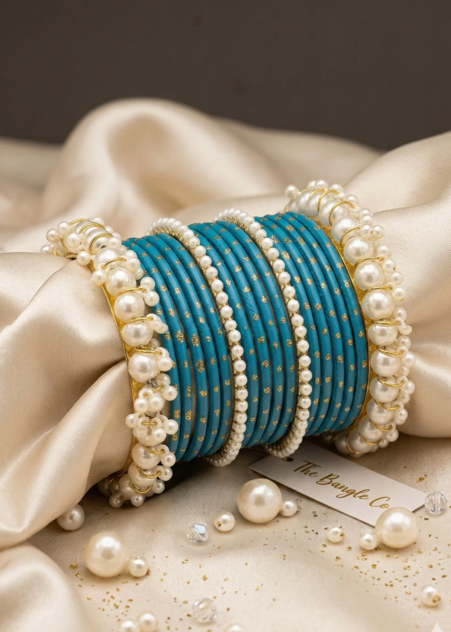 Bangles in Teal Color by - Trendy Women Bangles WJY0922