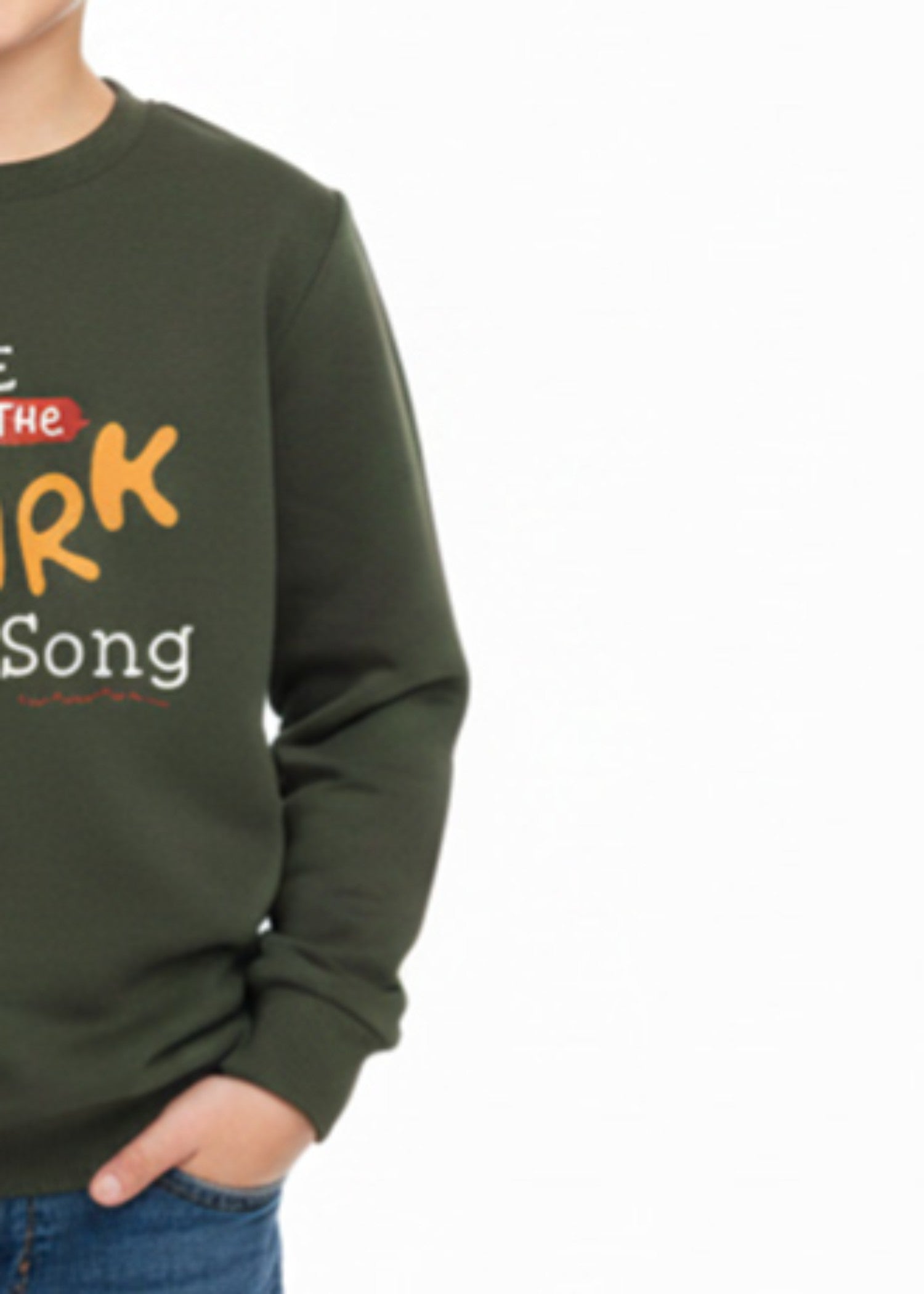 fleece Sweatshirt in Army green