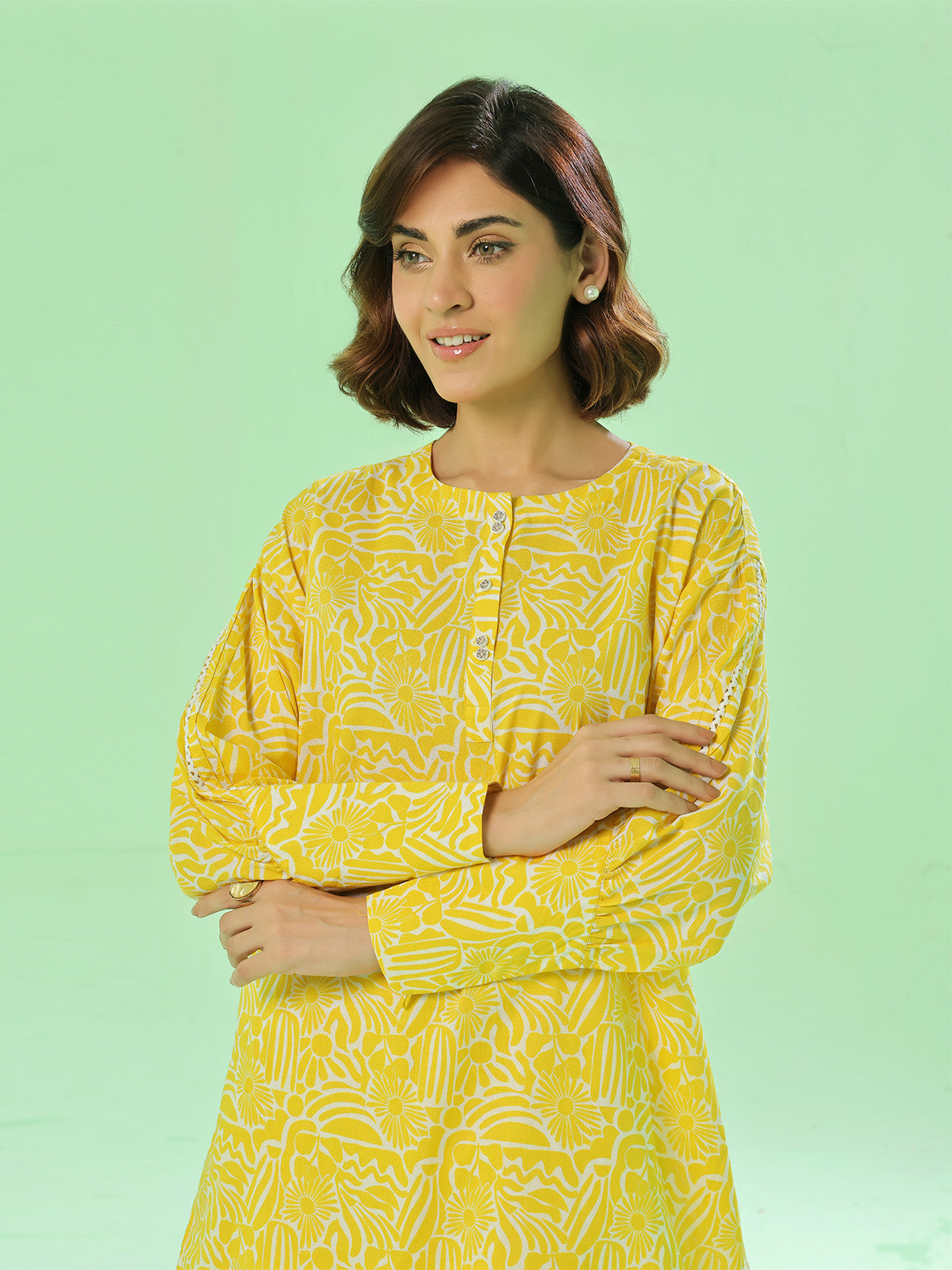 zari lawn Unstitched in Blonde