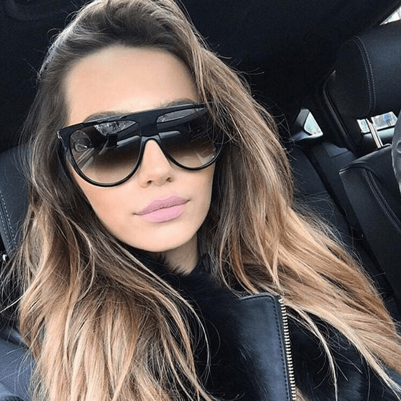 Trend round Face One-Piece All-Match Street Photography Sunglasses