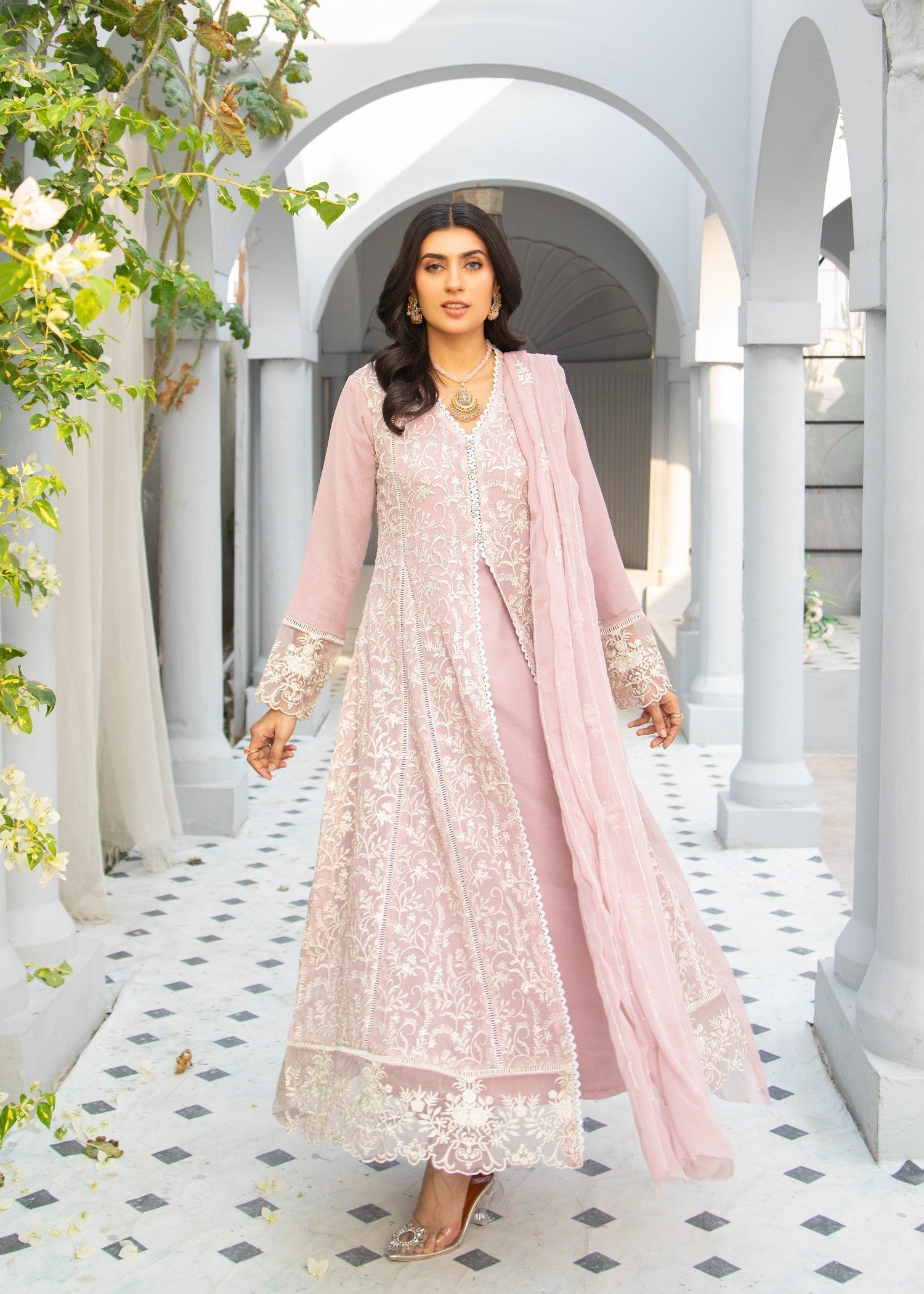 chiffon Gown in Lilac