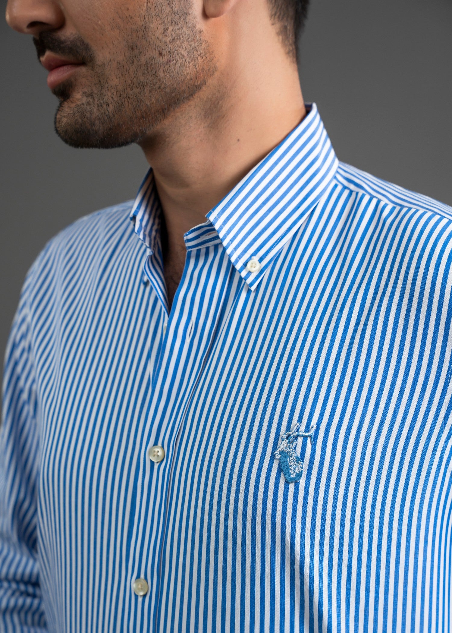 cotton Formal Shirt in Blue