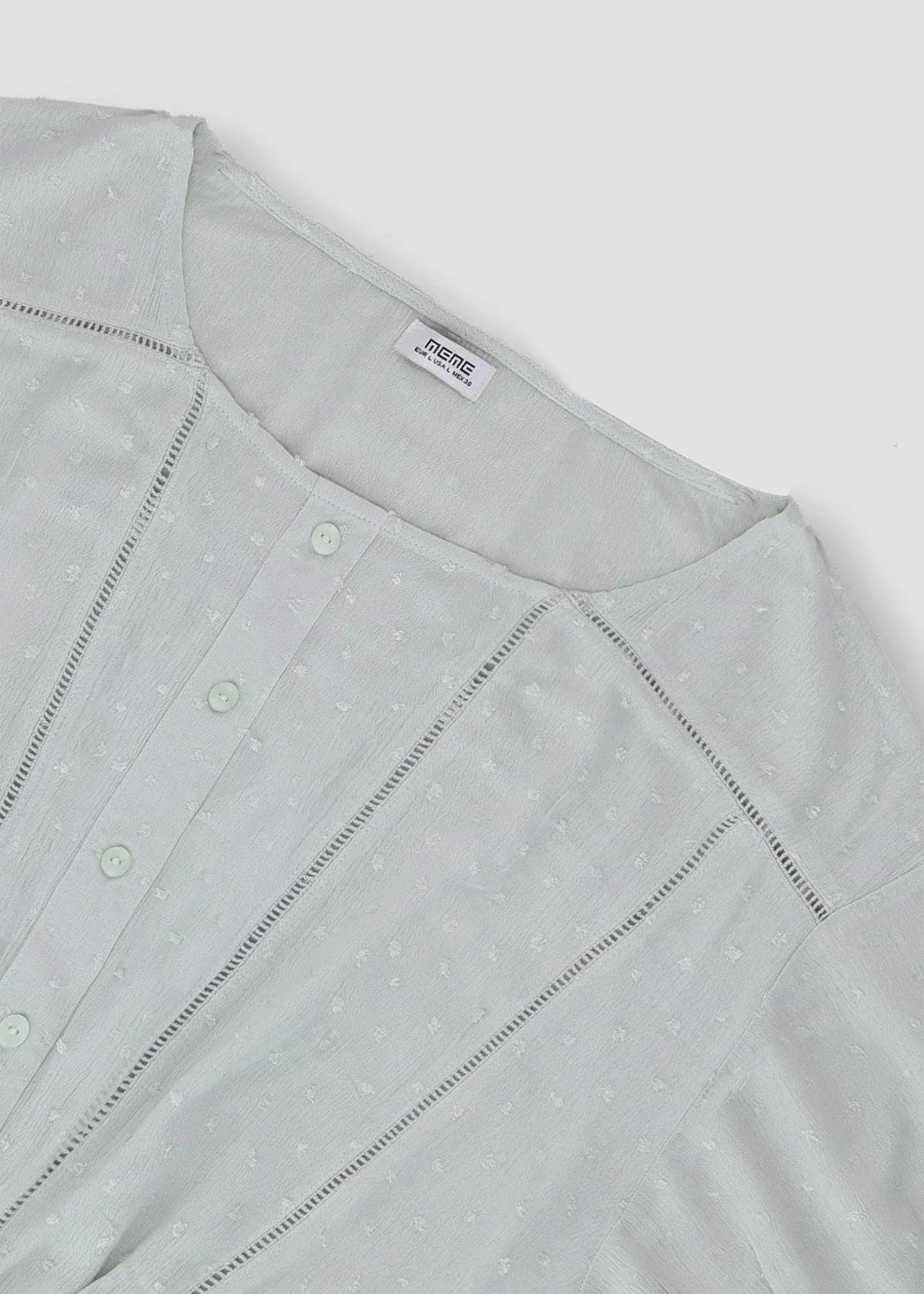 polyester Top in Light grey