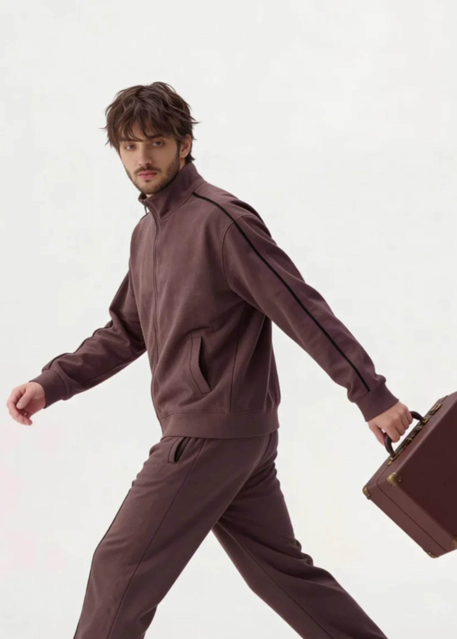 polyester Jacket in Brown