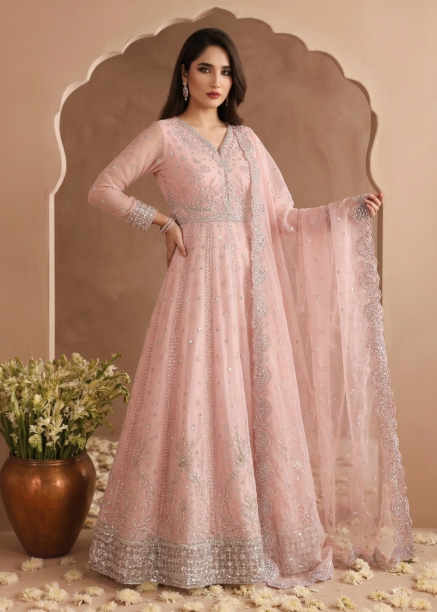 chiffon Maxi in Pink