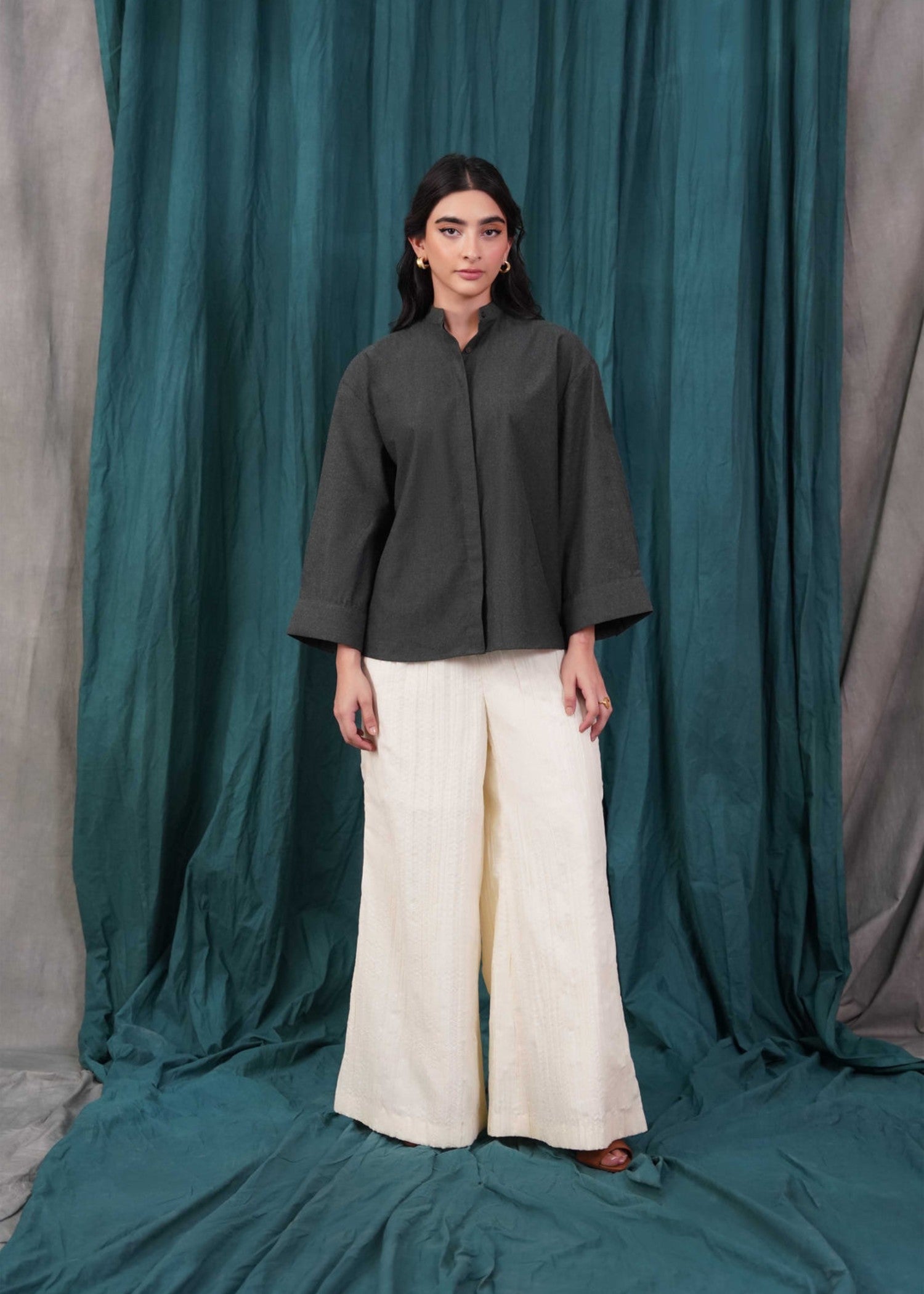 cotton Trousers in Cream