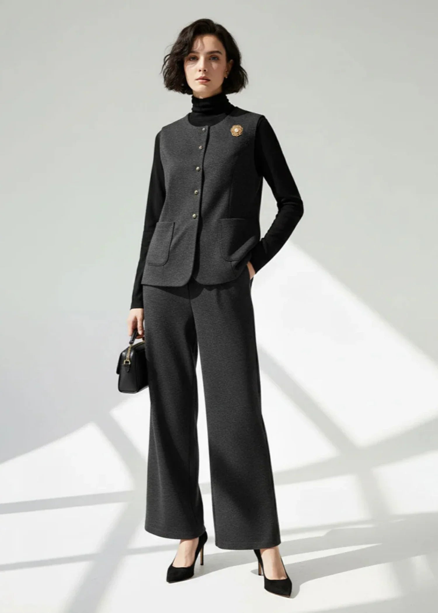 wool Suits in Charcoal