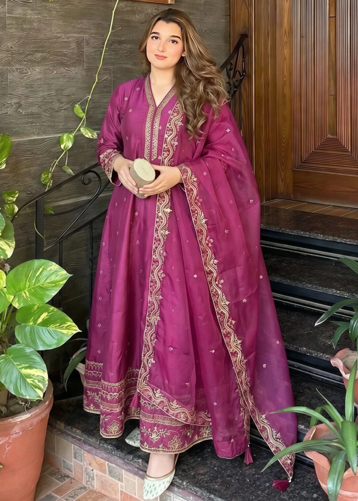 silk Maxi in Magenta