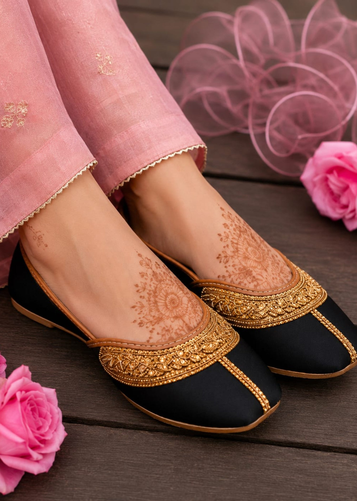 Khussa in Black by - High Quality Women Khussa AKH0869