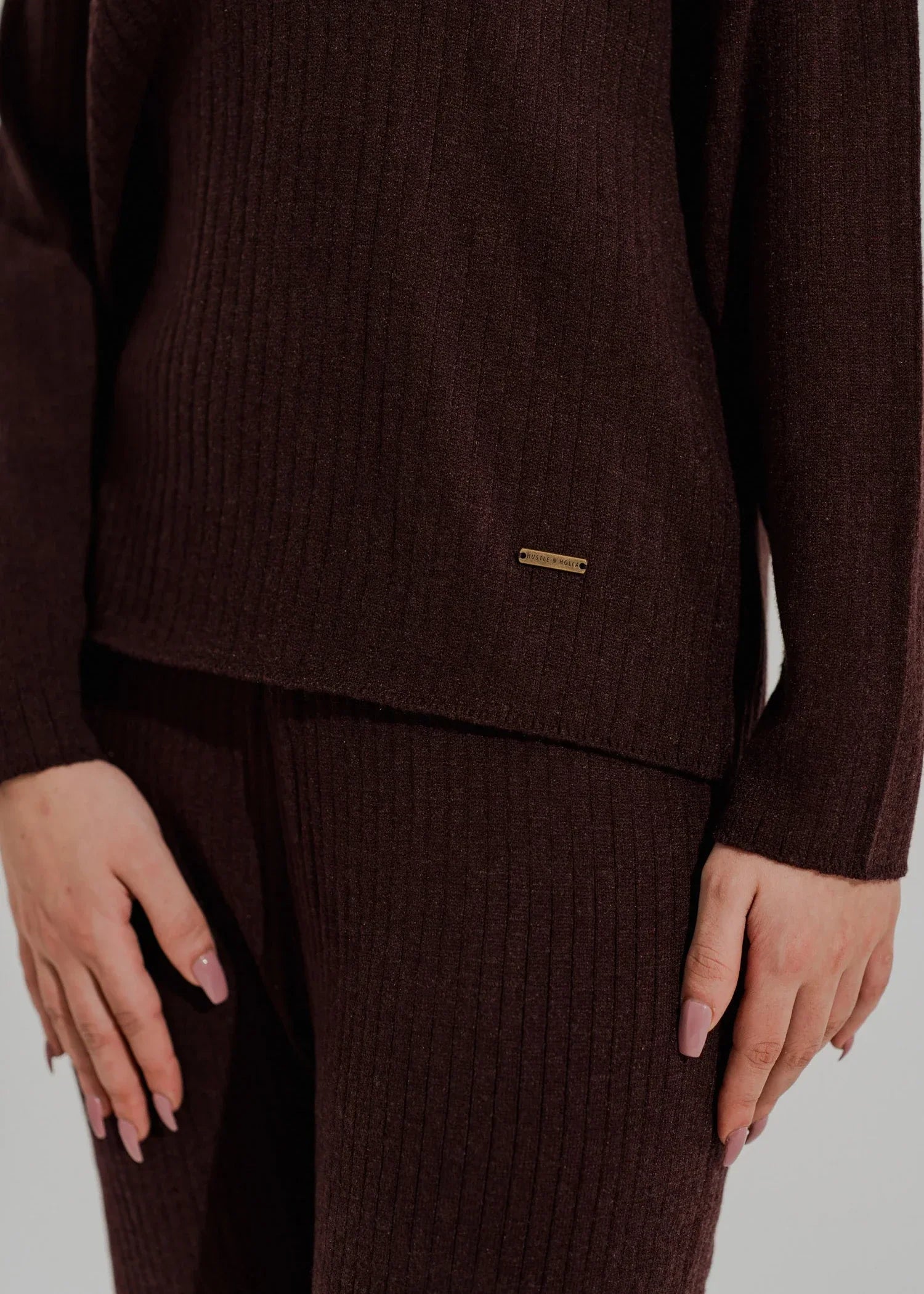 jersey knit Sweater in Brown