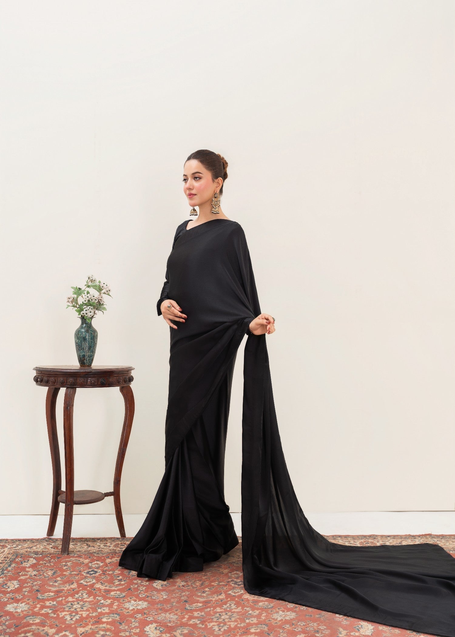 silk Saree in Black