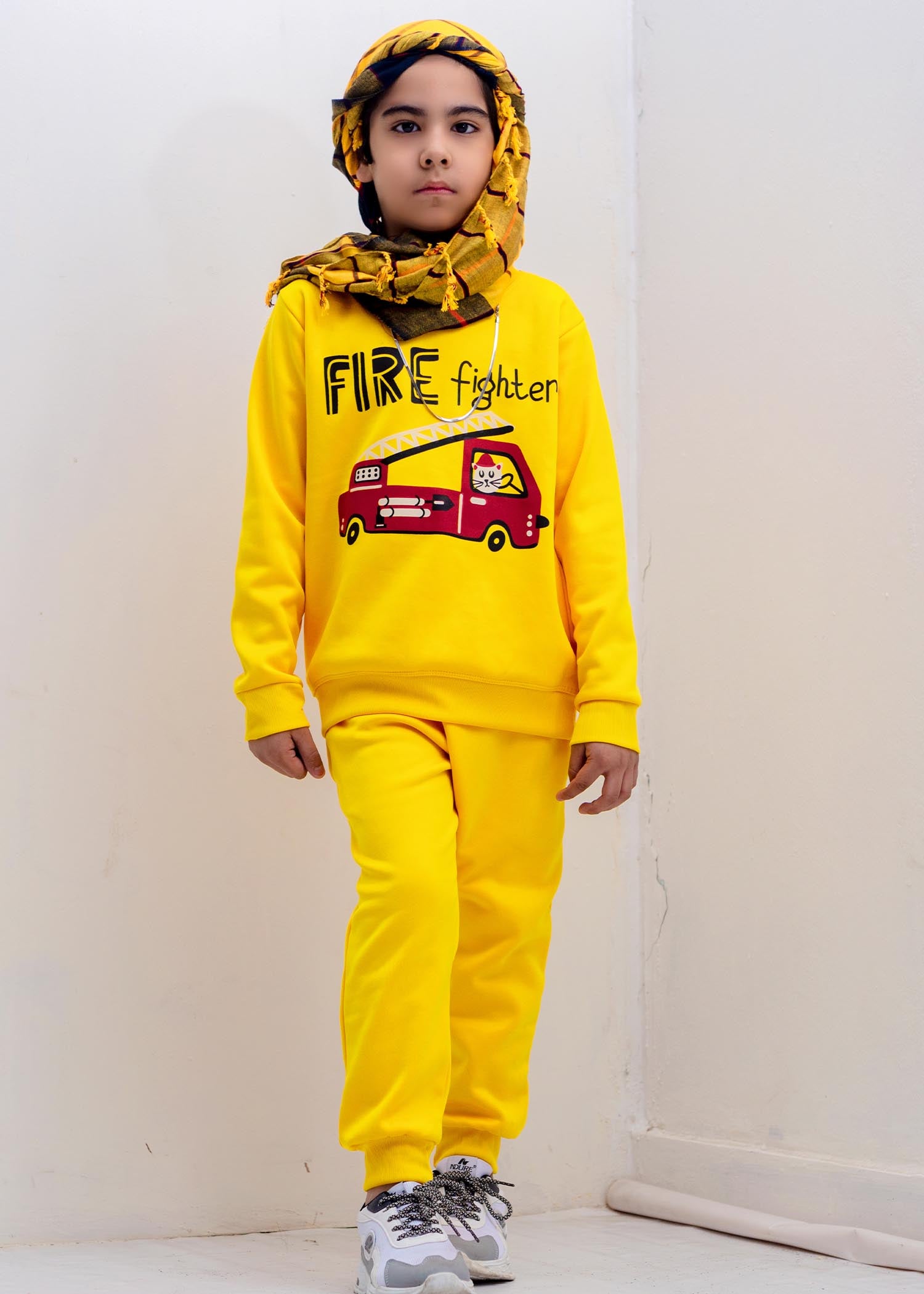 polyester Sweatshirt in Yellow