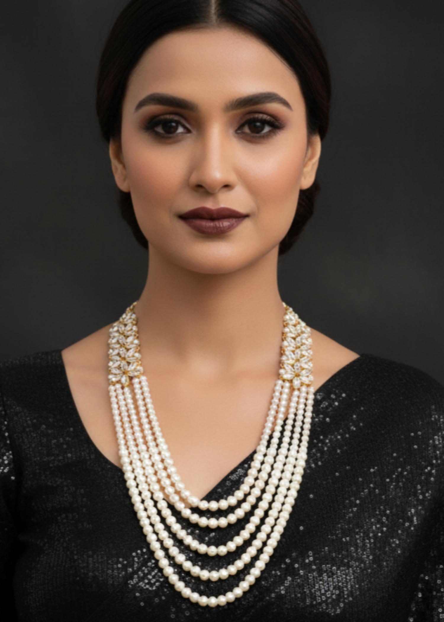 Necklace in Gold, pearl white Color by - Trendy Women Necklace SIN4211