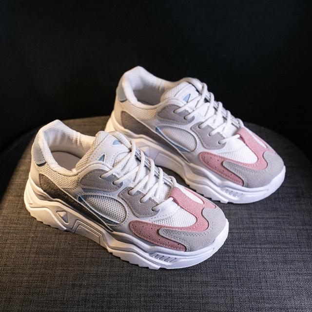 Round Toe Breathable Platform Casual Sneakers