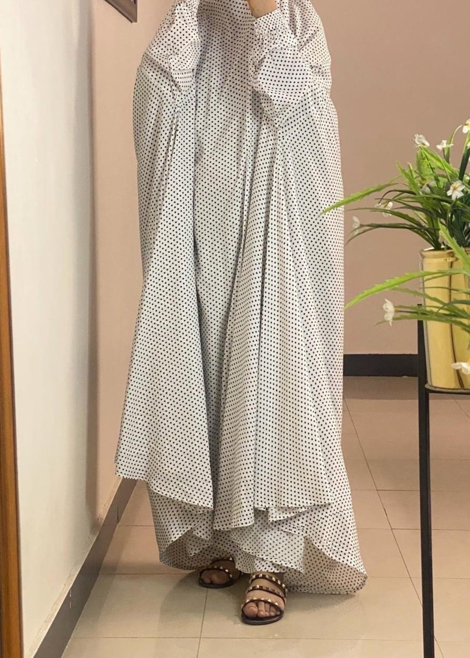 polycotton Chaddar in Off-white