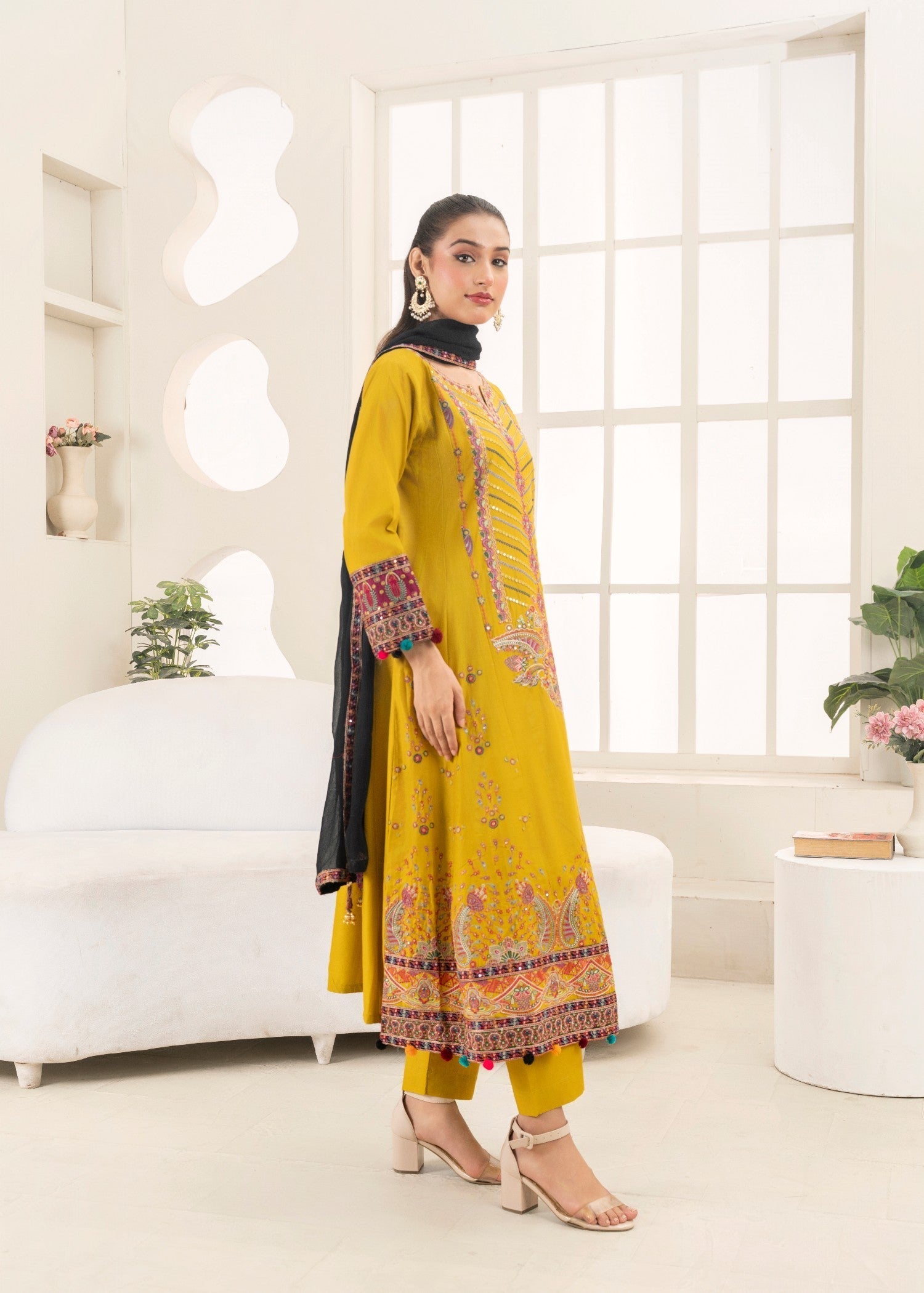 cotton Pishwas in Jasmine