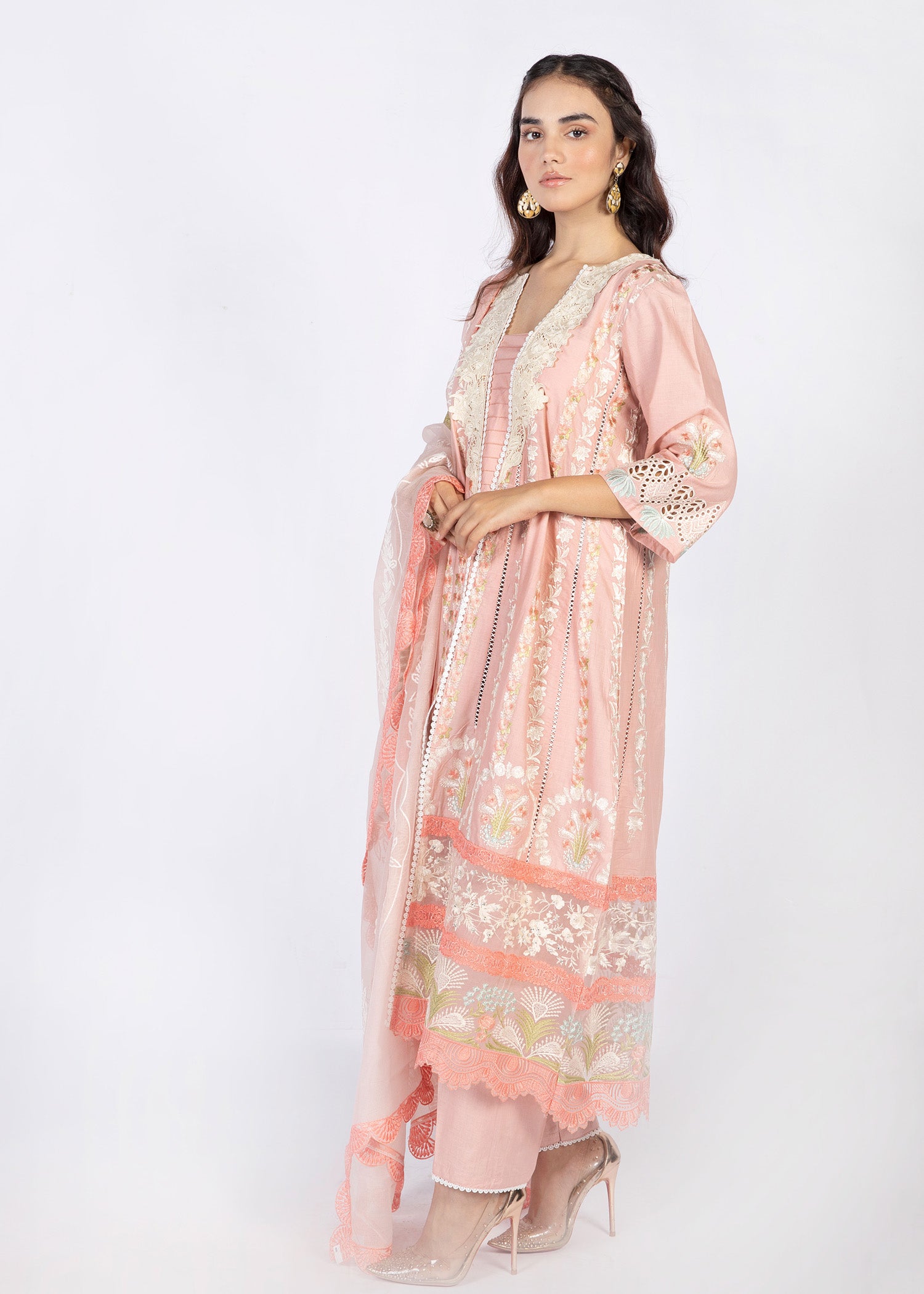 lawn Pishwas in Pink