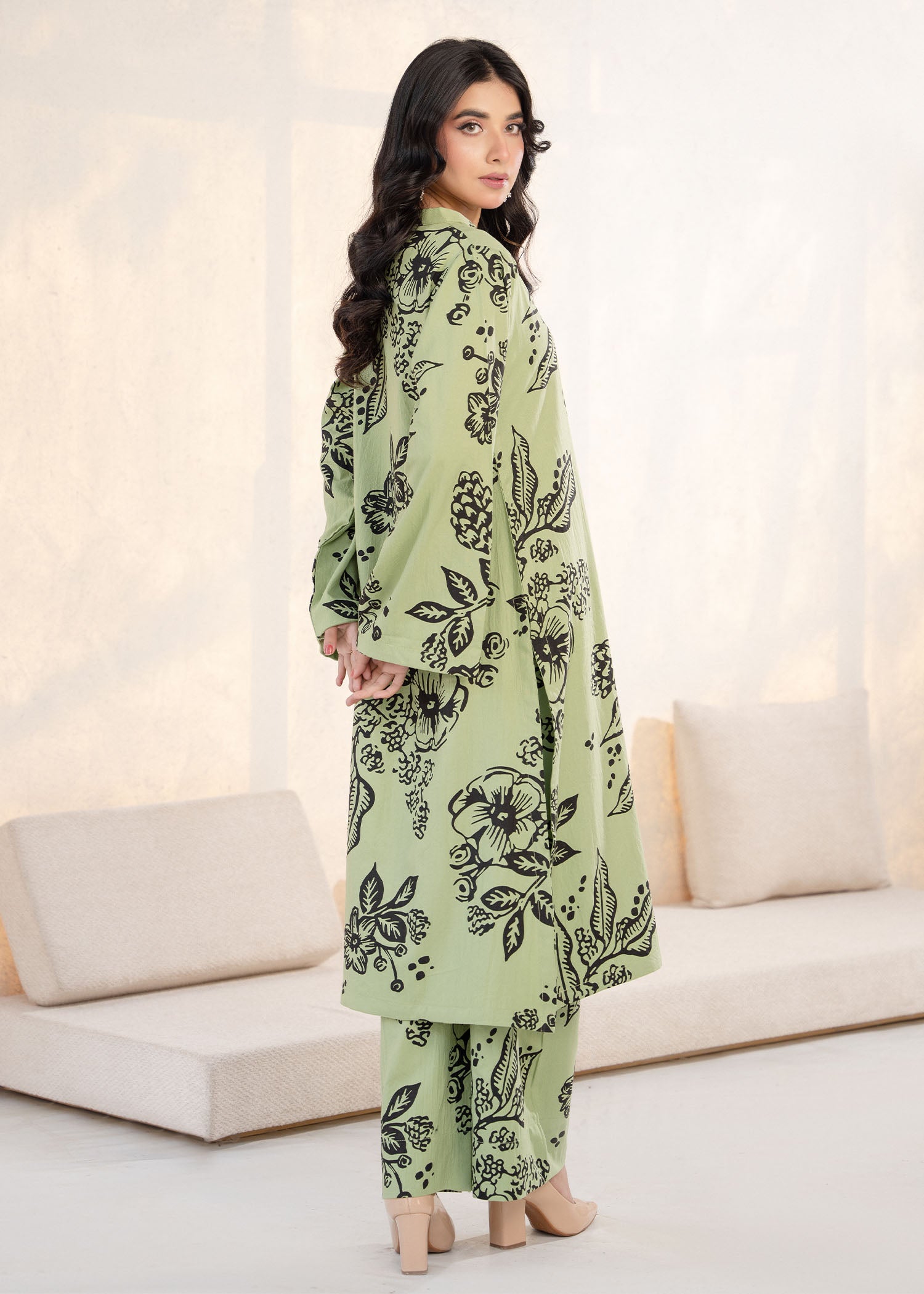 wool viscose Co Ord Sets in Pistachio green